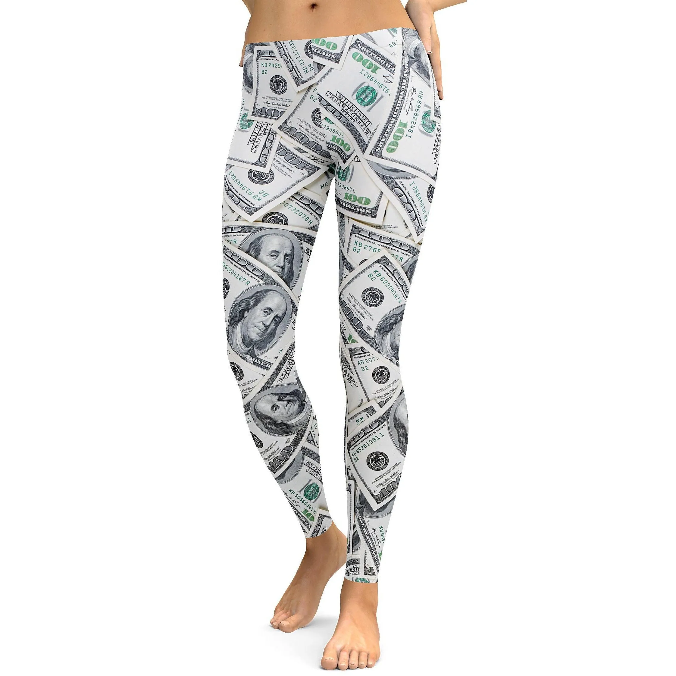 100 Dollar Bills Leggings