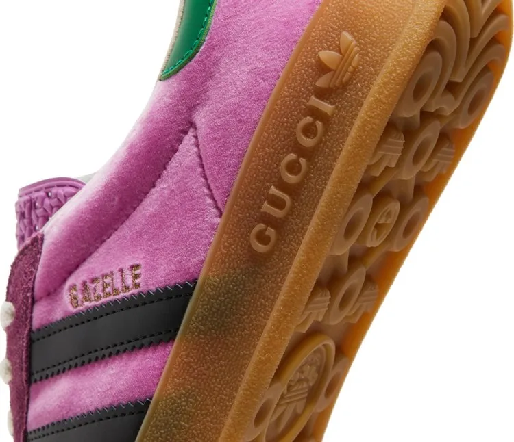 Adidas Gucci x Gazelle 'Pink Velvet' Limited Edition Sneakers, Pink