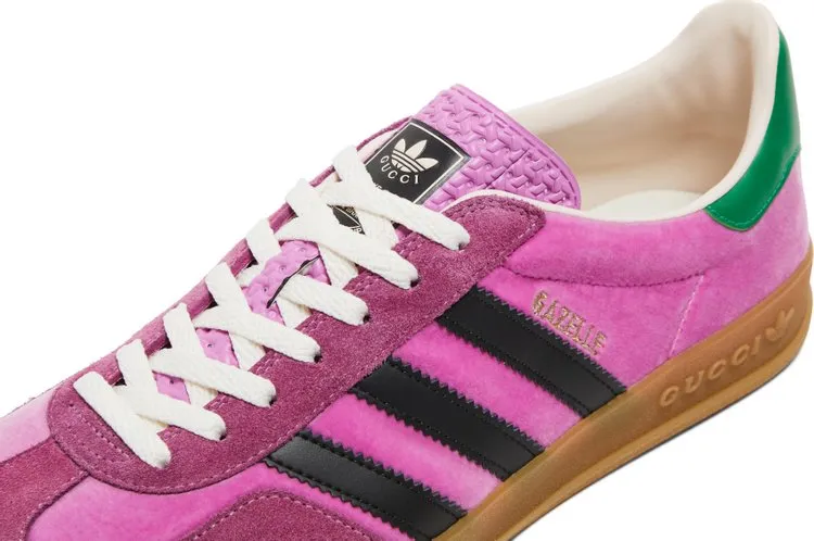 Adidas Gucci x Gazelle 'Pink Velvet' Limited Edition Sneakers, Pink