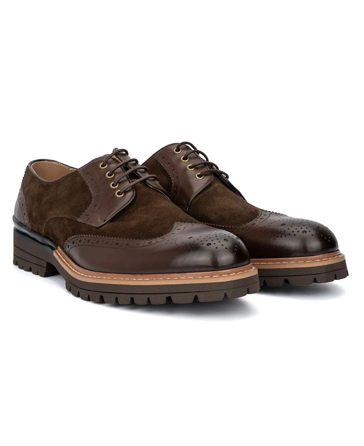 Andrew Vintage Foundry Co Men's Lace-up Oxford Shoes, Brown