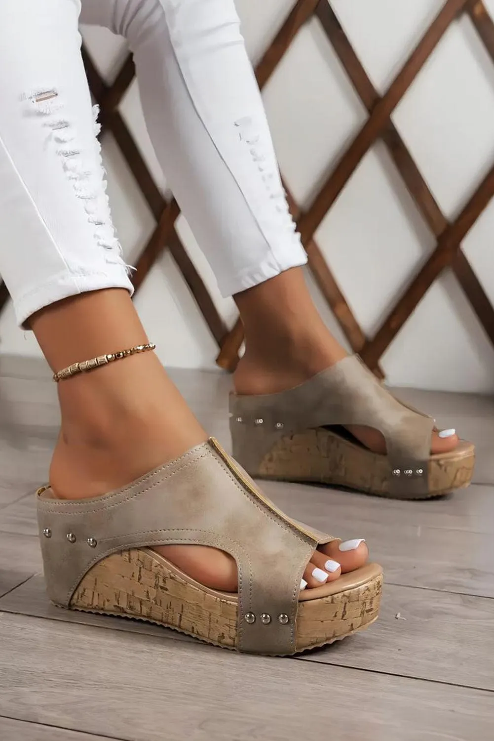 Ashtyn Leather Wedge Sandals | PRE ORDER