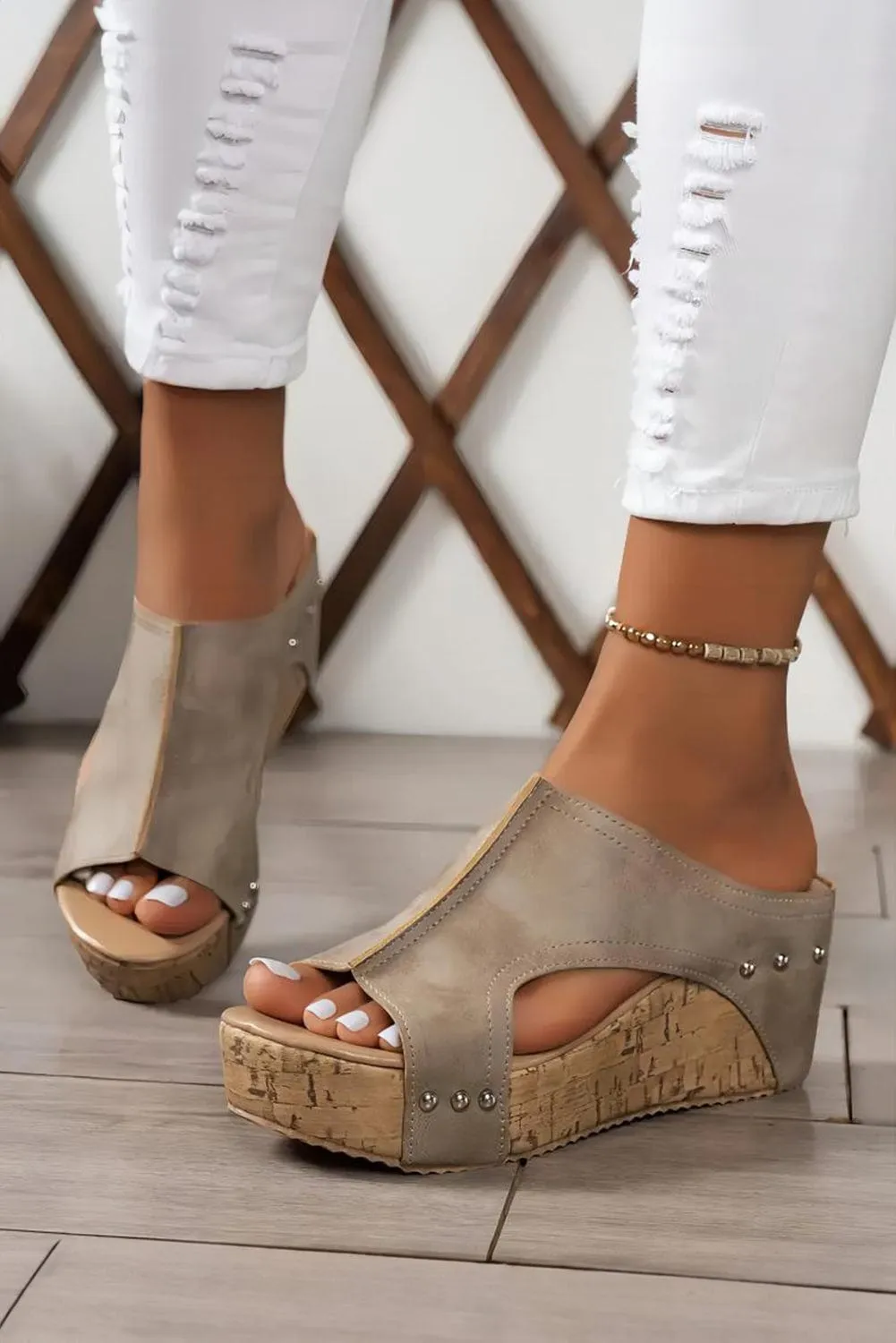 Ashtyn Leather Wedge Sandals | PRE ORDER