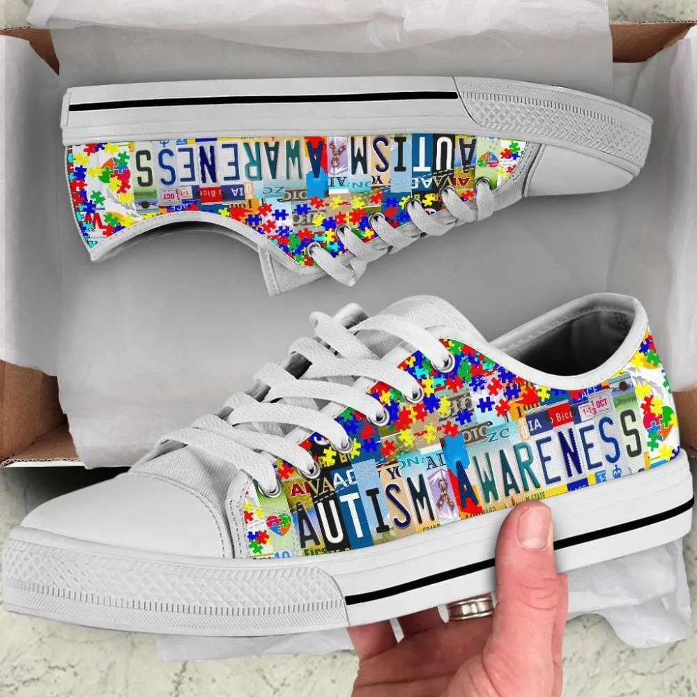 Autism Awareness Low Top Shoes For Men And Women, Low Top Sneaker, Low Top Canvas Shoes