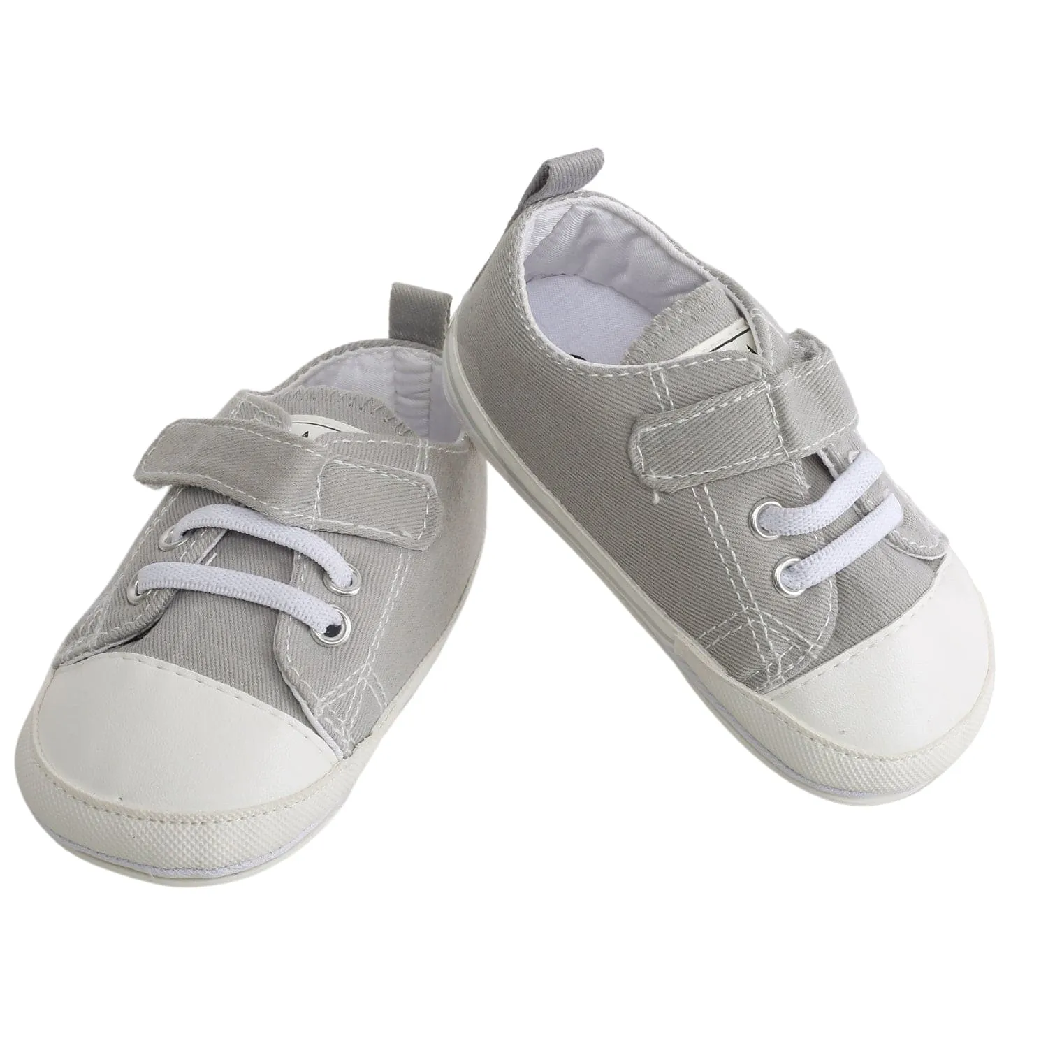 Baby Moo Grey Velcro Sneakers