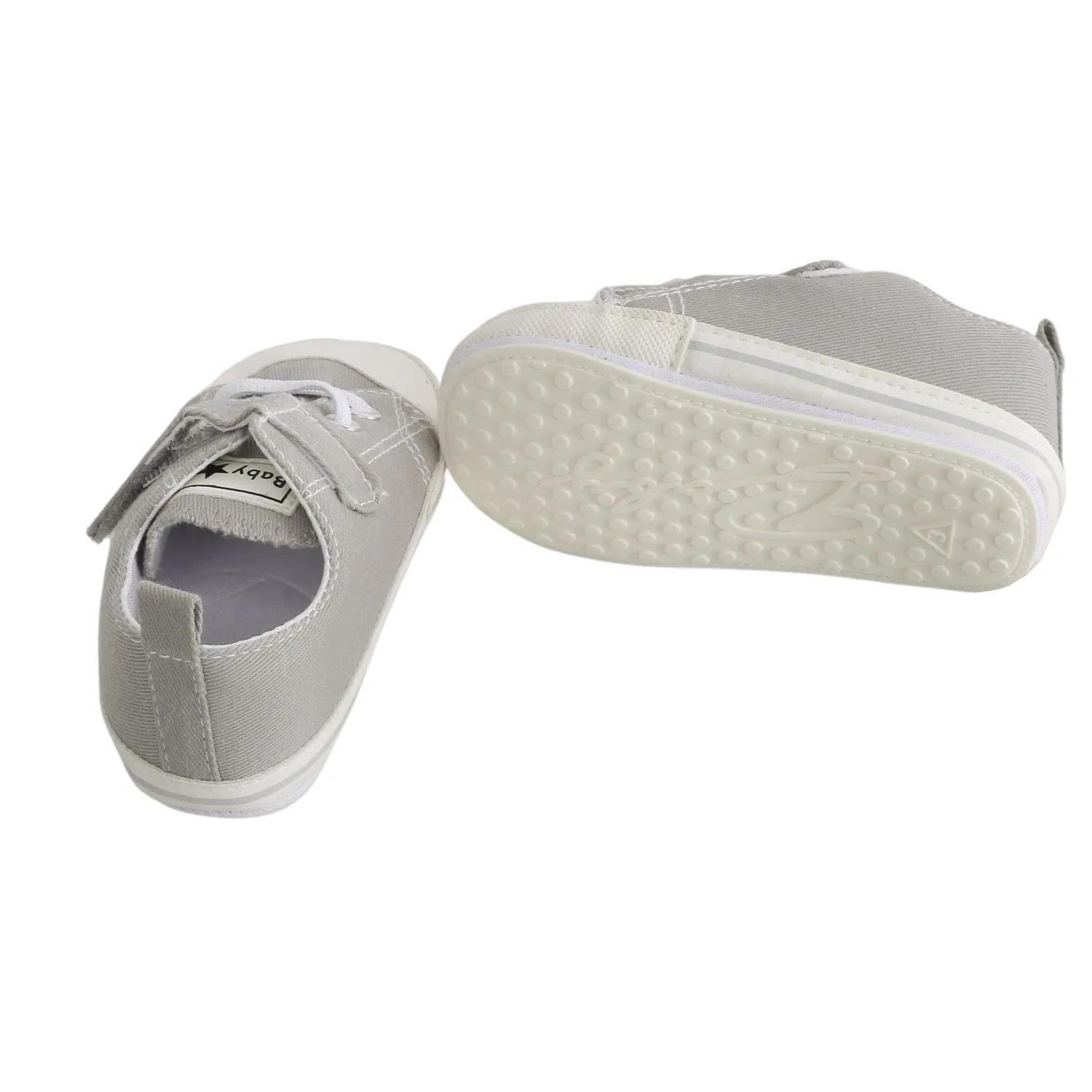 Baby Moo Grey Velcro Sneakers