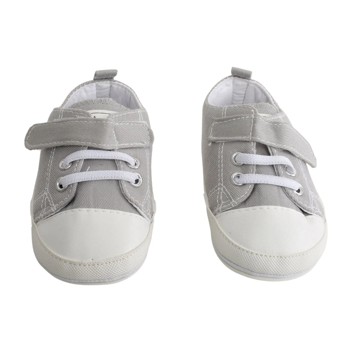 Baby Moo Grey Velcro Sneakers