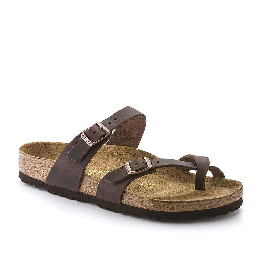 Birkenstock Mayari Oiled Leather/Suede Sandal (Women's) Habana 171321