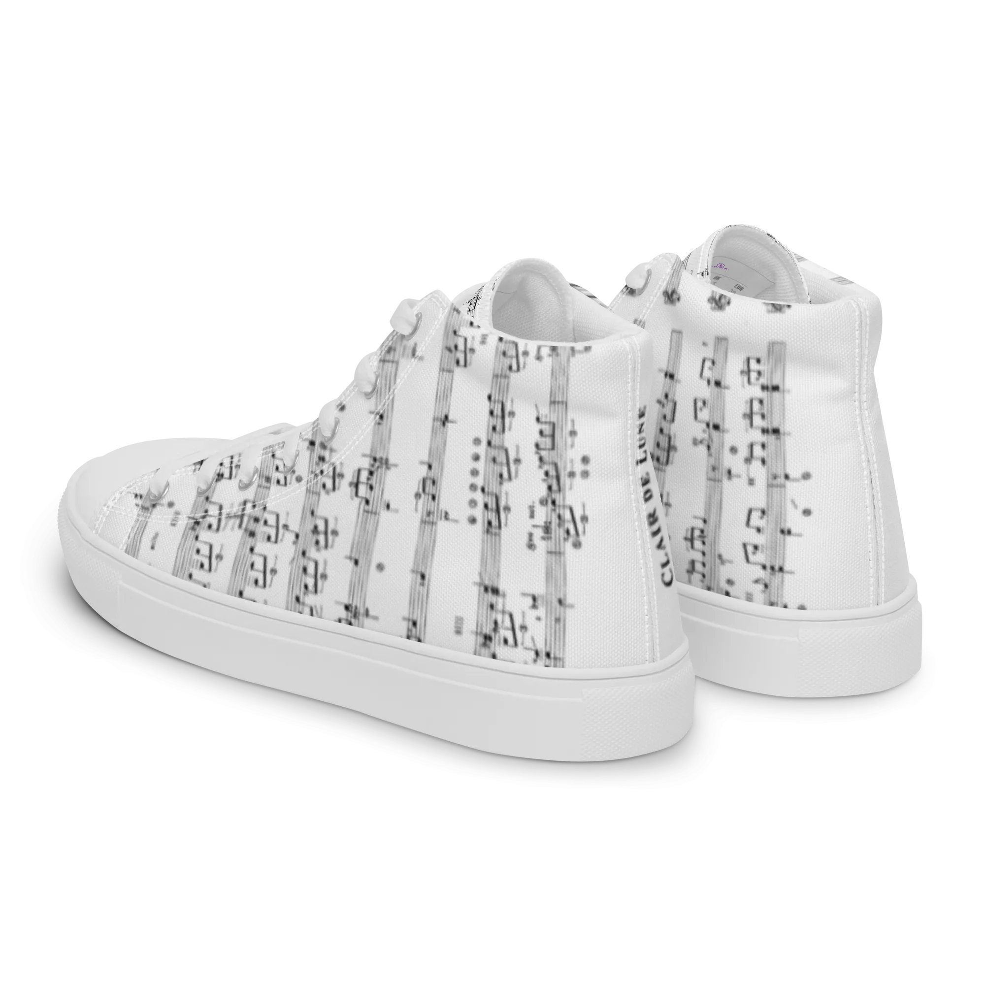 Clair de lune Sneakers - Women’s high top canvas shoes