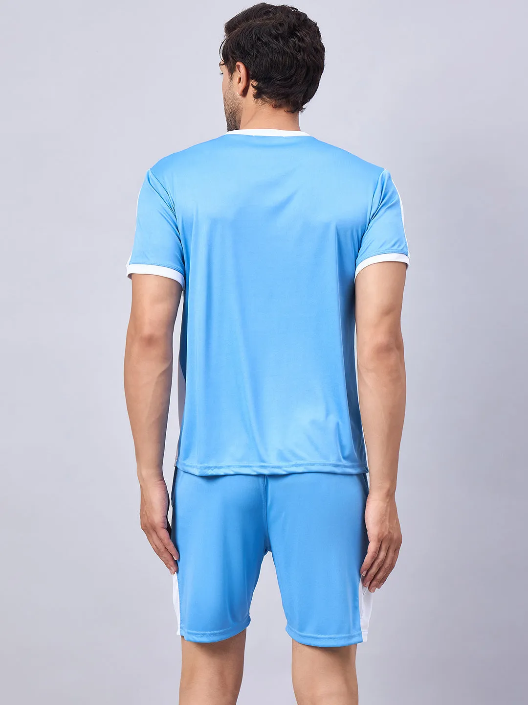 Colorblock Men Light Blue Coord-Set 1