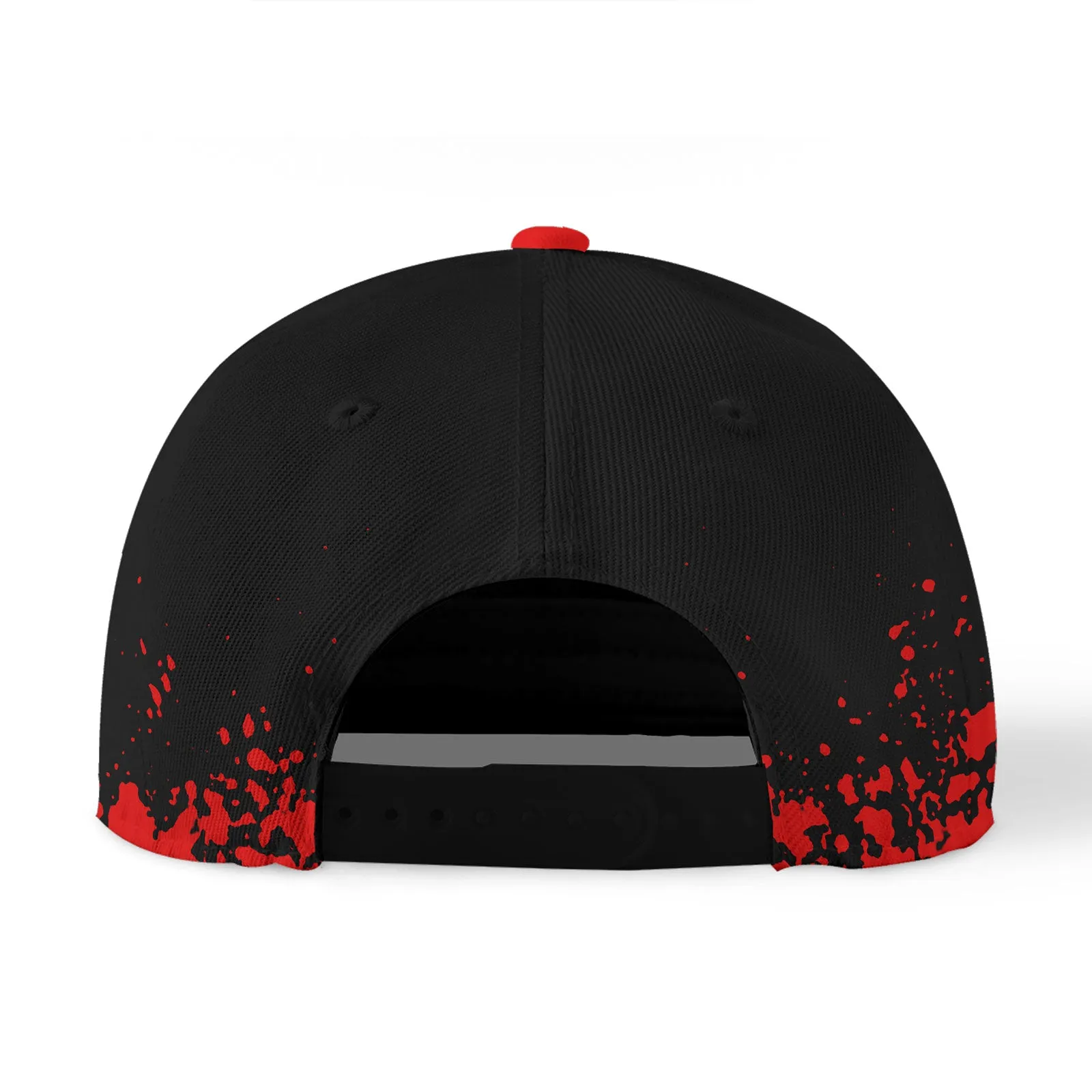 Custom Black Red Hat Sport Design Cap Stitched Adjustable Personalized YW061-D020231-2