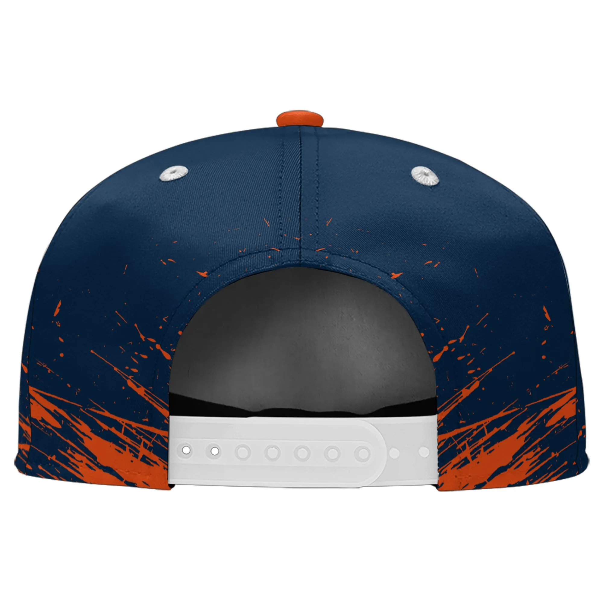 Custom Blue Orange Denver Hat Sport Design Cap Stitched Adjustable Personalized PR067B-D020261-10