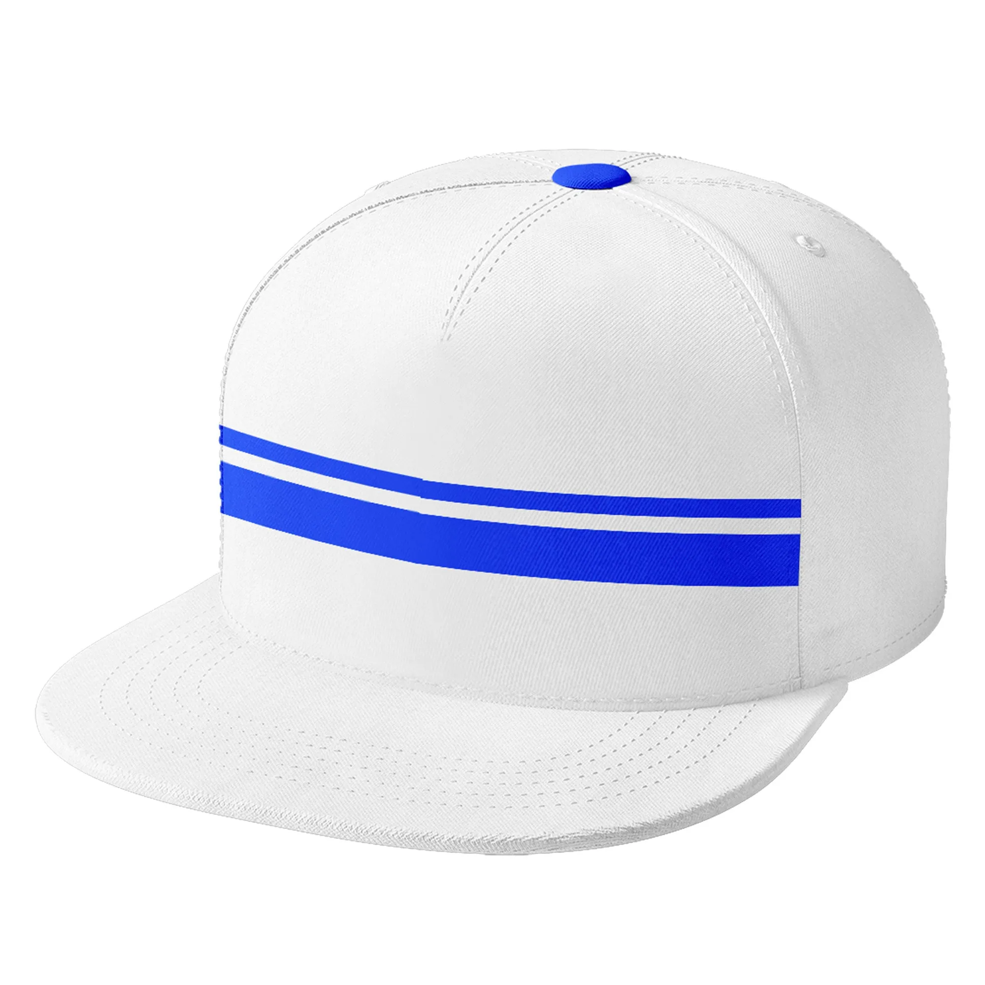 Custom White Indianapolis Hat Sport Design Cap Stitched Adjustable Personalized PR067B-D020262-14