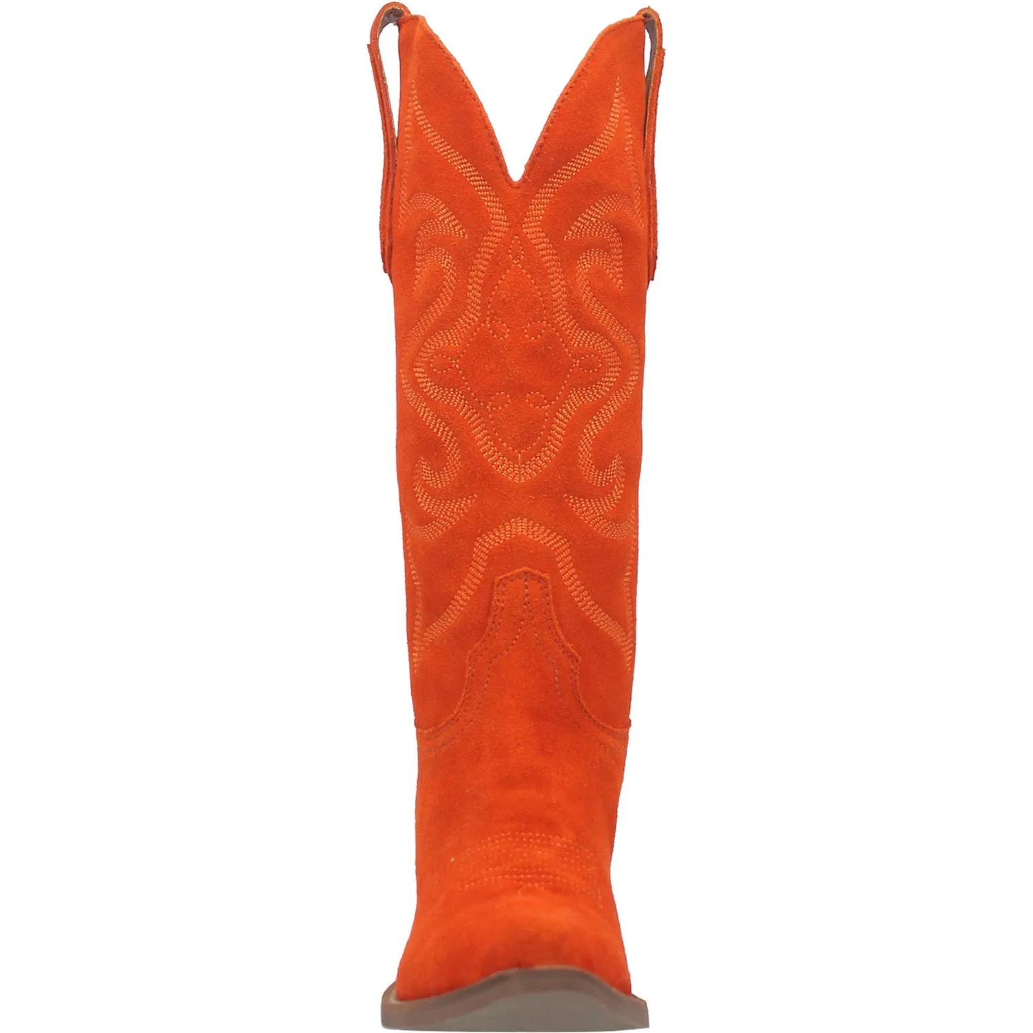 Dingo Womens Out West Cowboy Boots Leather Orange