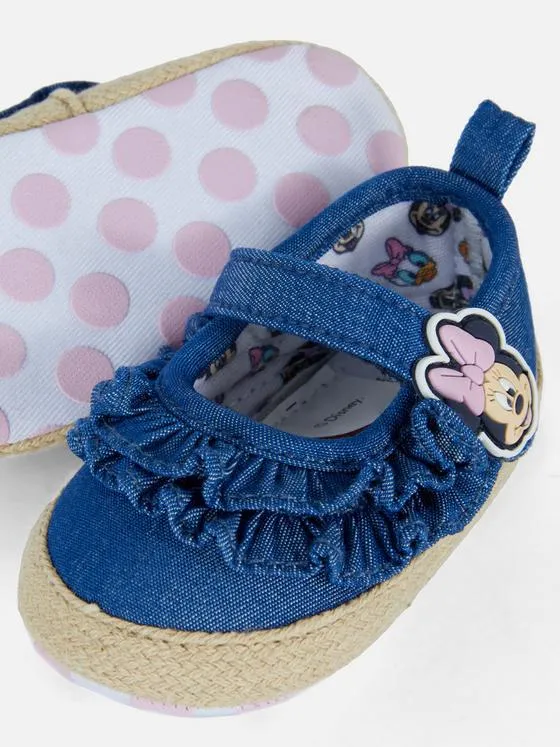 Disney's Daisy Duck & Minnie Frilly Denim Ballerinas