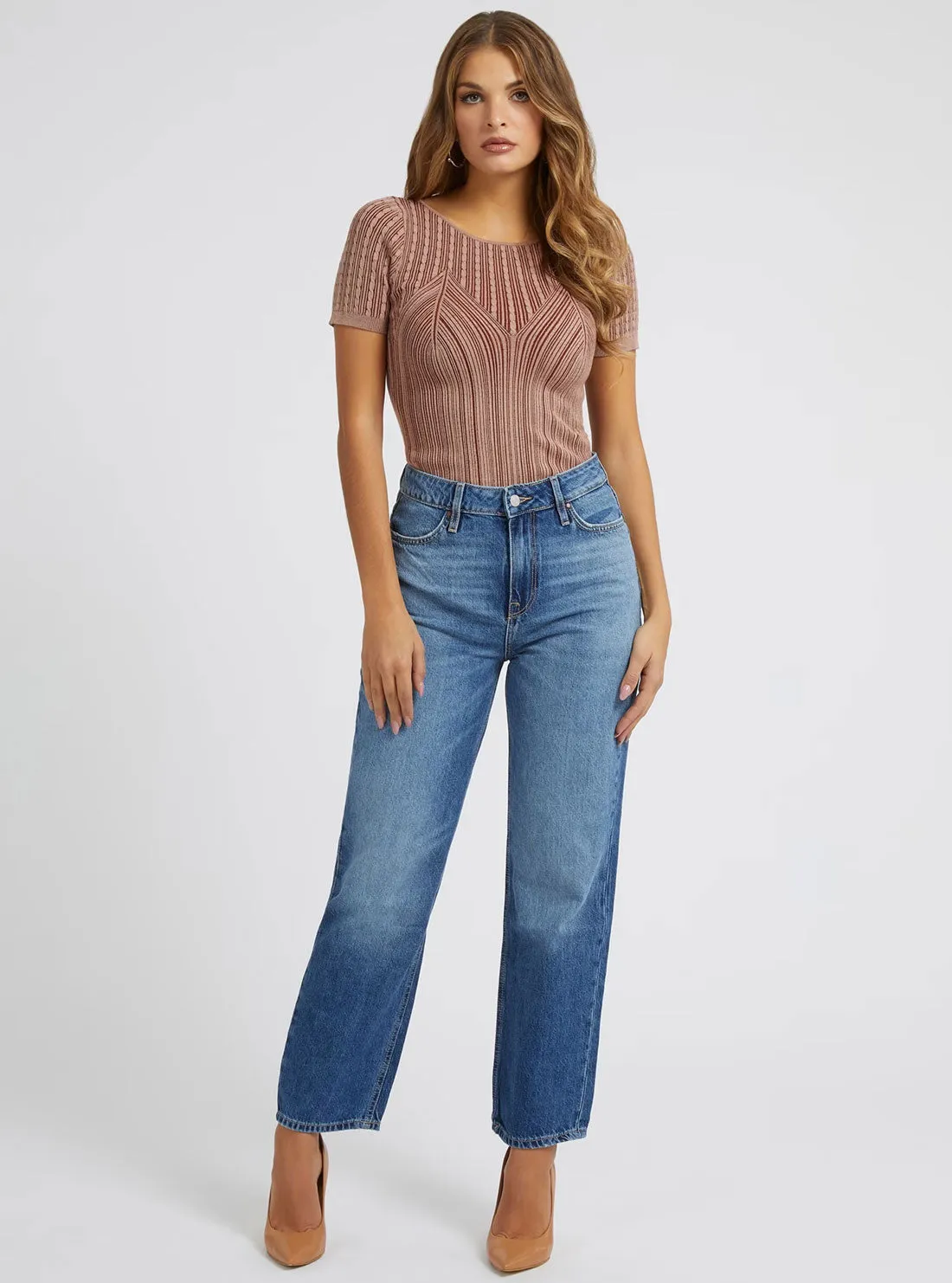 Eco High-Rise Hollywood Relaxed Denim Jeans In The Challenge