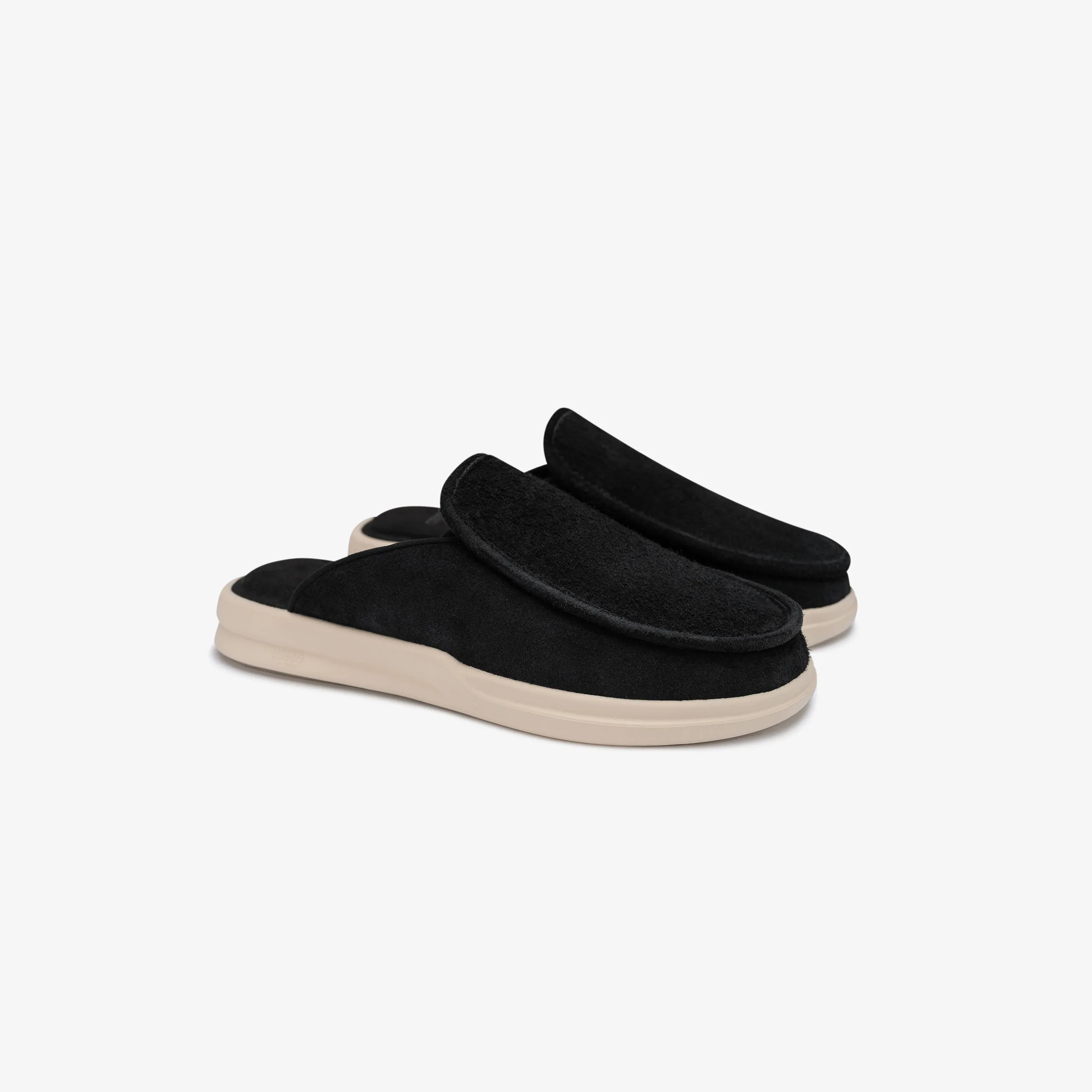 Esto - Jet Black Hairy Suede / Shortbread