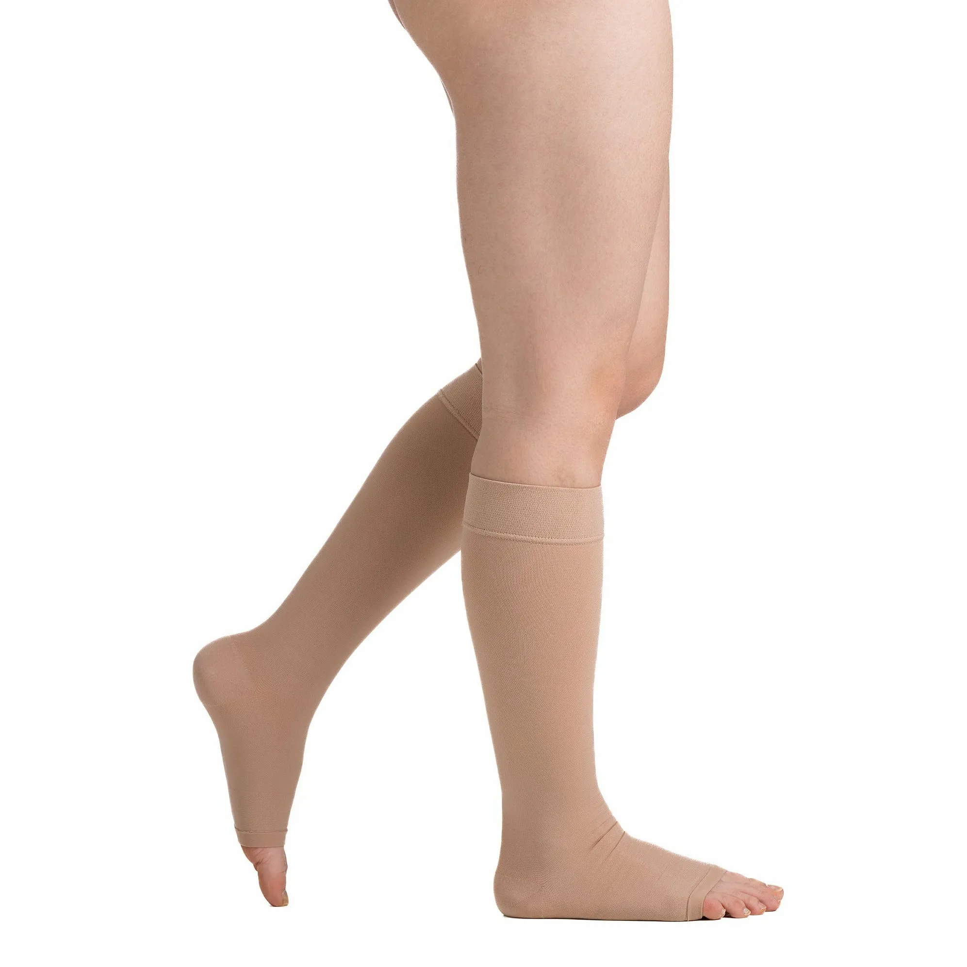 EvoNation Surgical Opaque 20-30 mmHg OPEN TOE Knee Highs