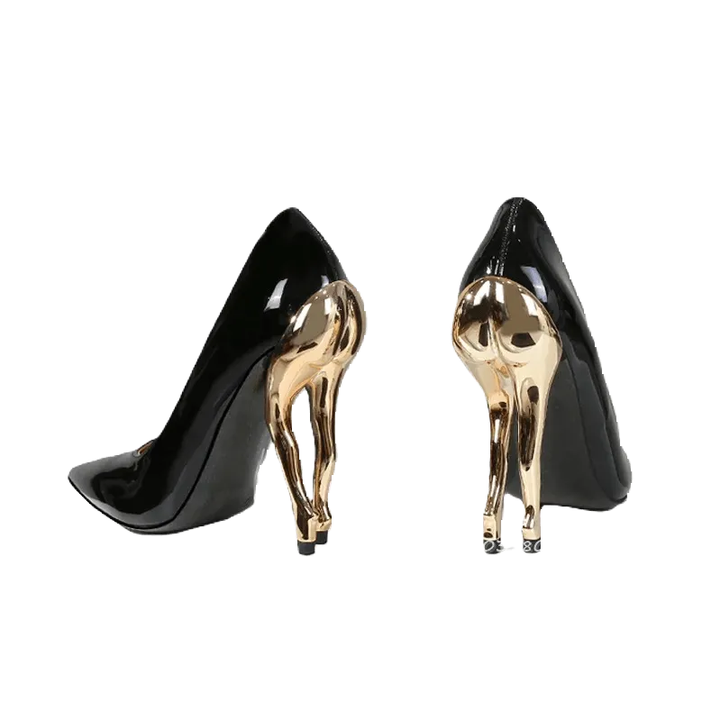 Fashionable Women's Strange Heels Pumps | Patent Leather