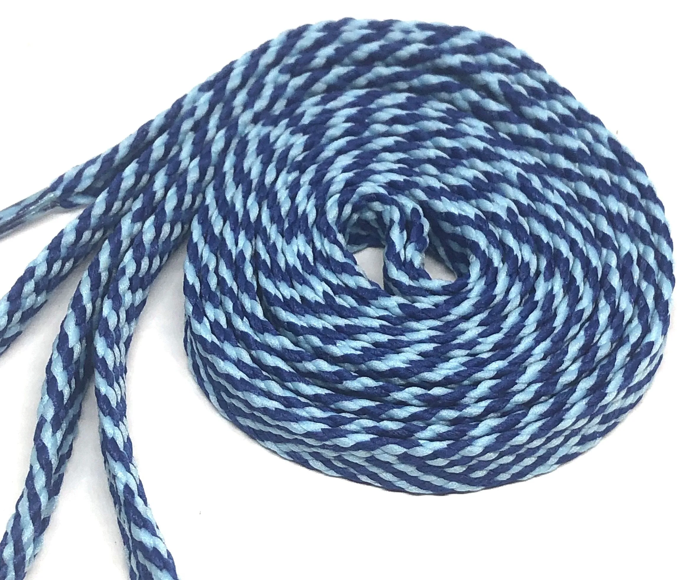 Flat Herringbone Shoelaces - Royal and Light Blue