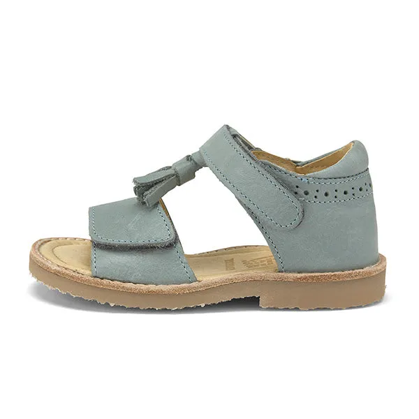 Flo Velcro Tassel Kids Sandal Smokey Sage Leather