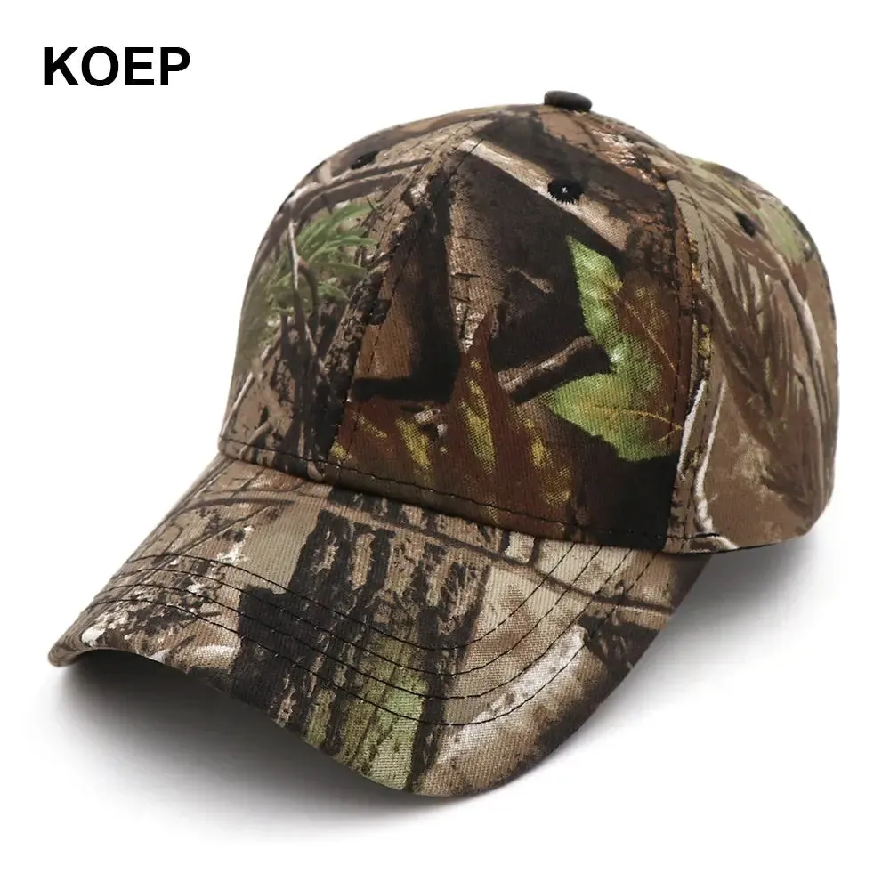 KOEP New Tree Camo Baseball Cap Fishing Caps Men Outdoor Hunting Camouflage Jungle Hat Hiking Casquette Hats