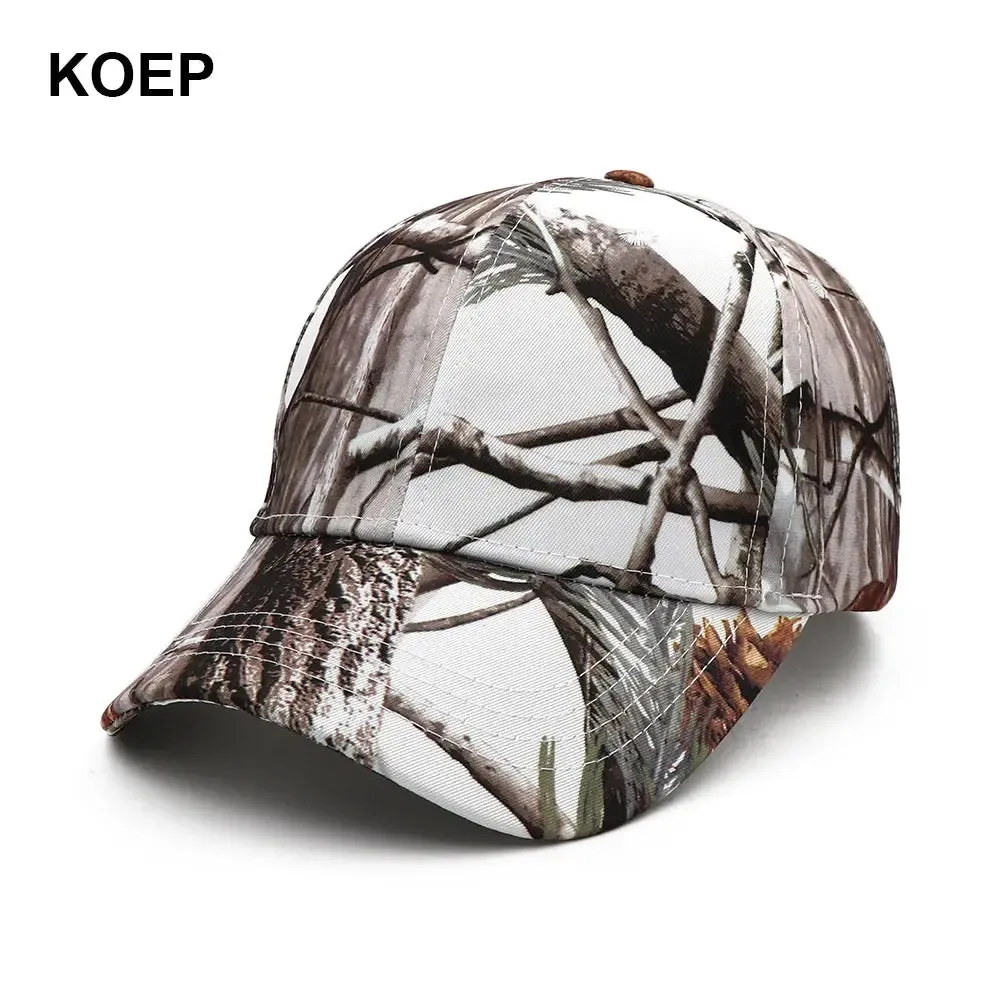 KOEP New Tree Camo Baseball Cap Fishing Caps Men Outdoor Hunting Camouflage Jungle Hat Hiking Casquette Hats