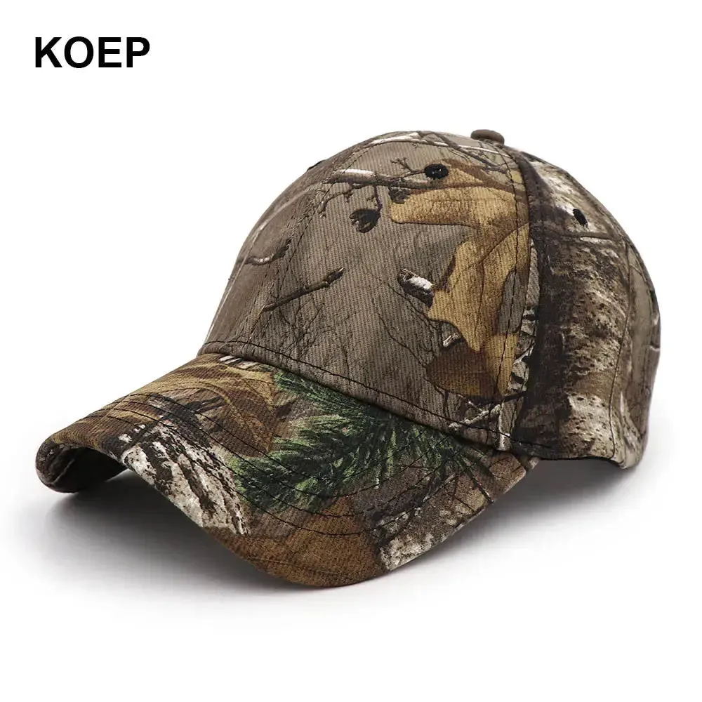 KOEP New Tree Camo Baseball Cap Fishing Caps Men Outdoor Hunting Camouflage Jungle Hat Hiking Casquette Hats