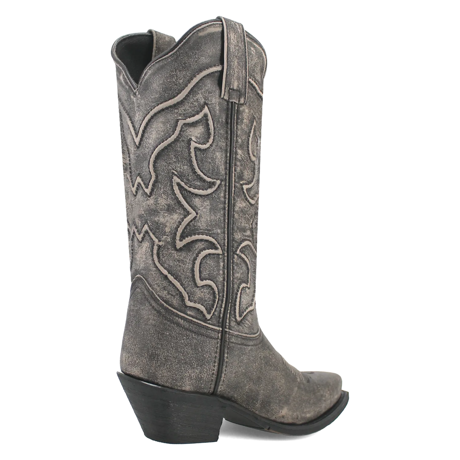 Laredo Weathered Black Reva Snip Toe Western Boots for Women