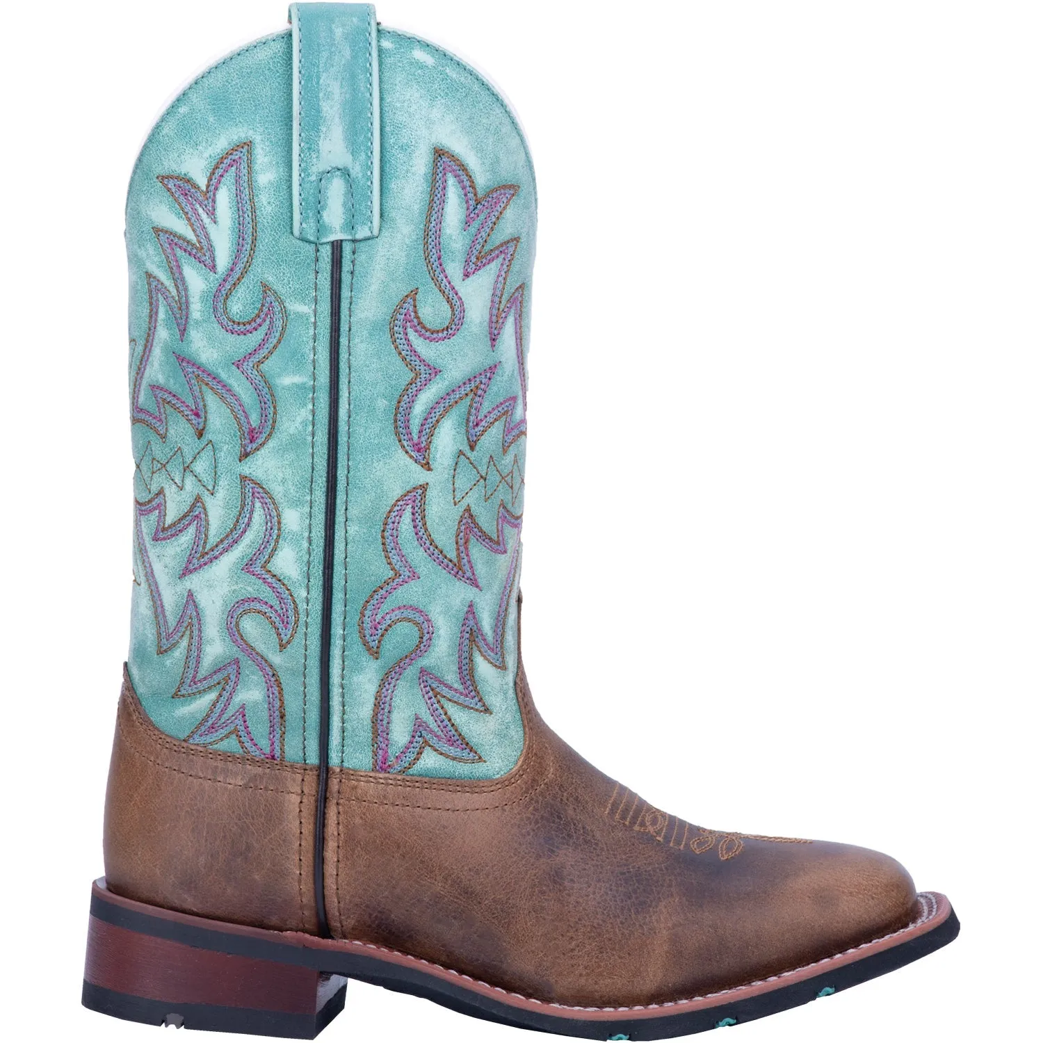 Laredo Womens Anita Cowboy Boots Leather Brown/Turquoise