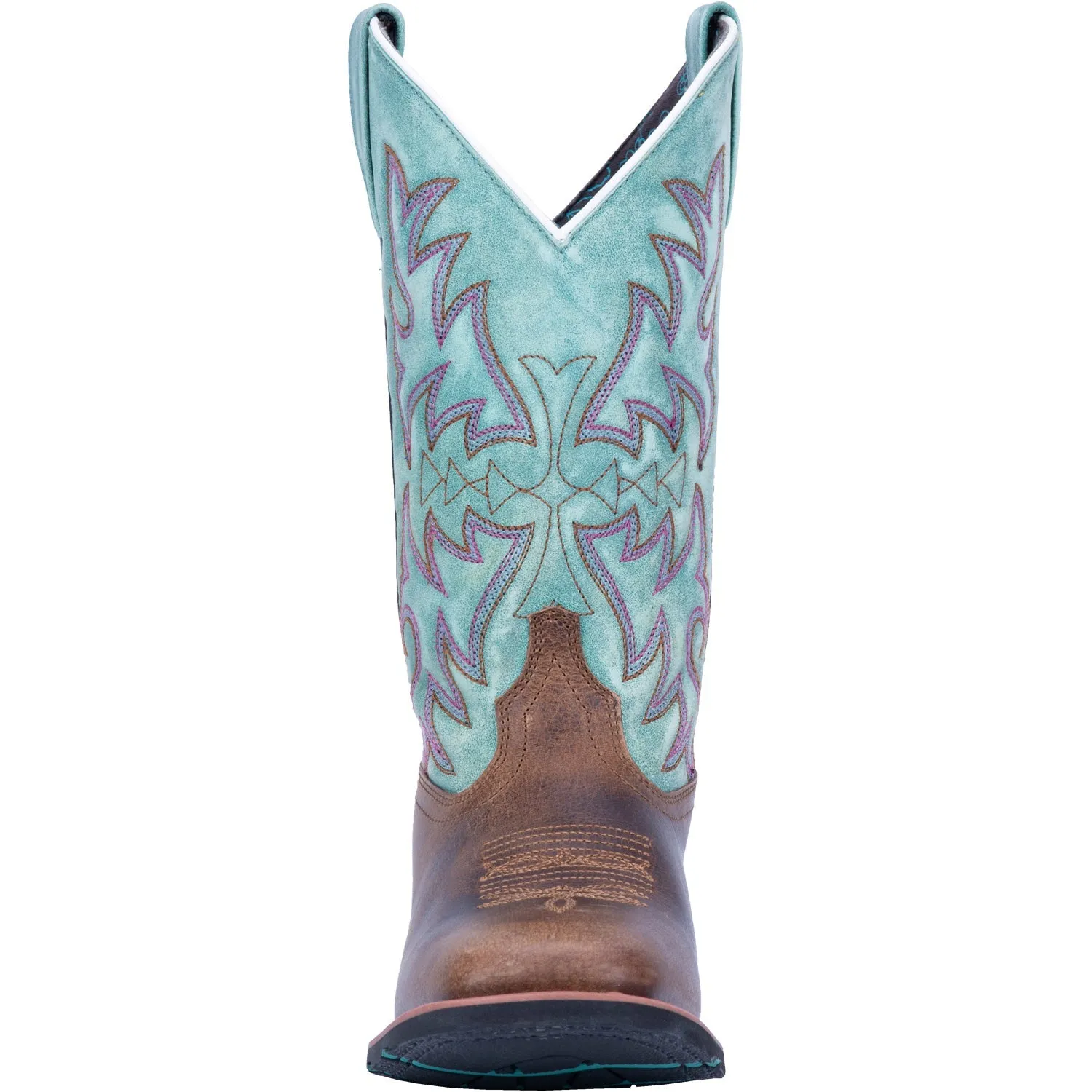 Laredo Womens Anita Cowboy Boots Leather Brown/Turquoise