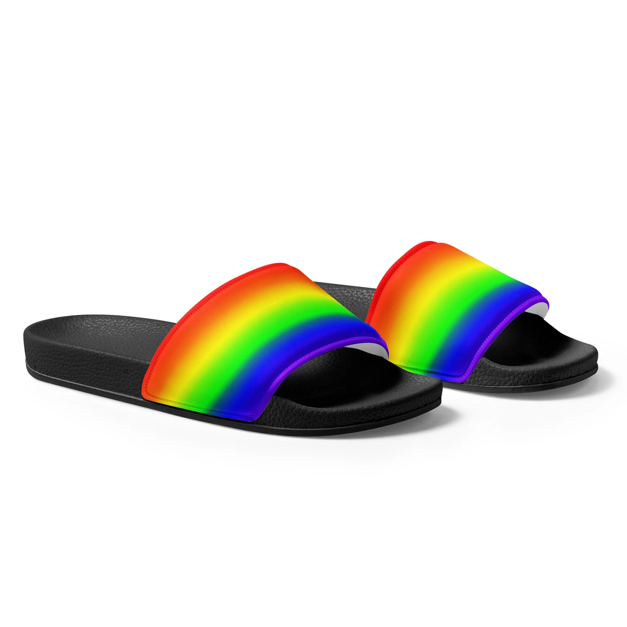 LGBTQ Pride Women's Slides Sandals in Ombre