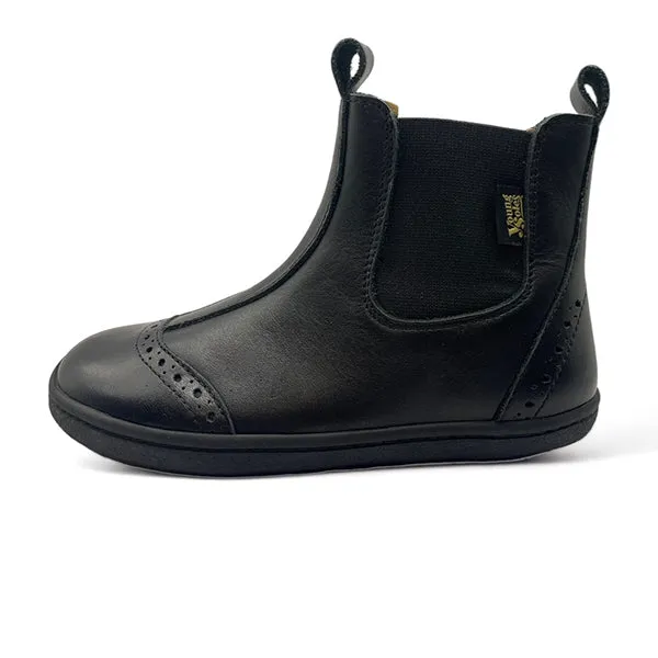 Logan Kids Chelsea Boot Black Leather