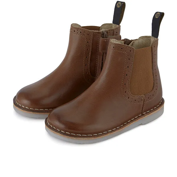 Marlowe Kids Chelsea Boot Tan Burnished Leather