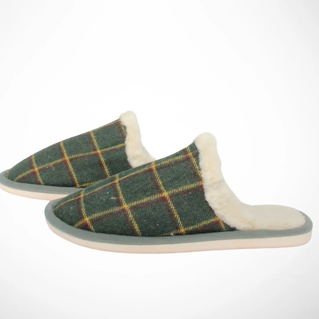 Men Closed Toe House Slipper (Green)