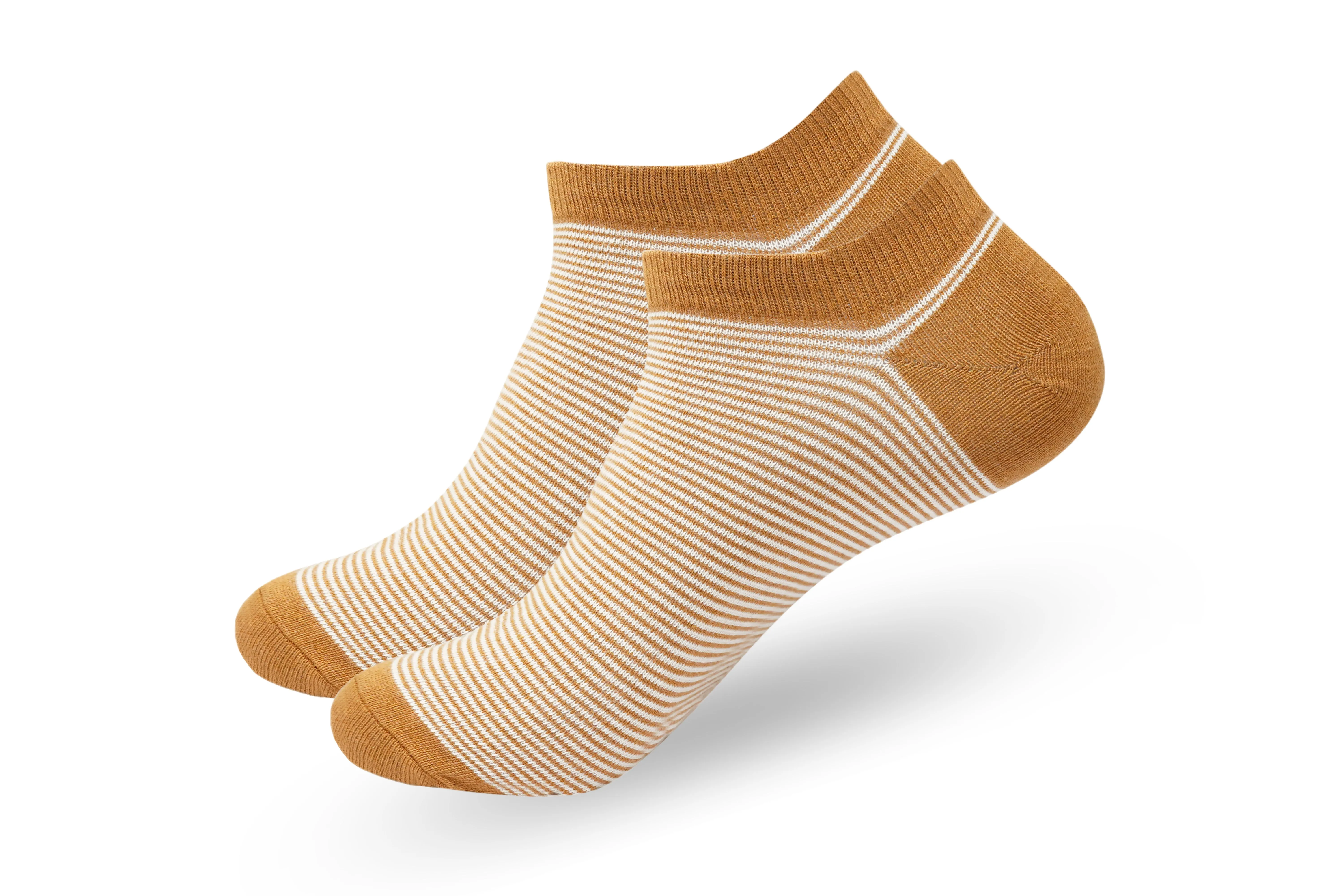 Men Striped Lowcut Ankle socks- Multicolor (6 Pair)