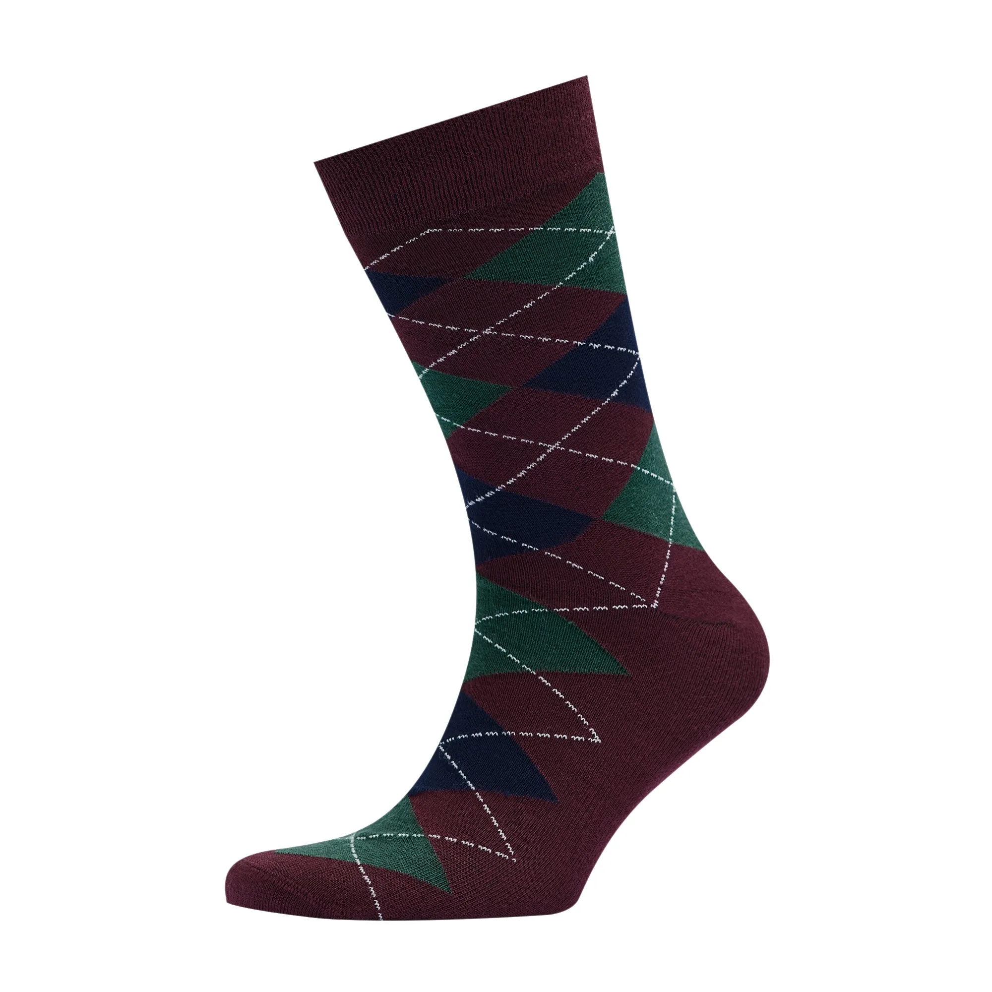 Men's Bamboo Dress Socks • Argyle Pack of 1/3/5 Pairs • Burgundy