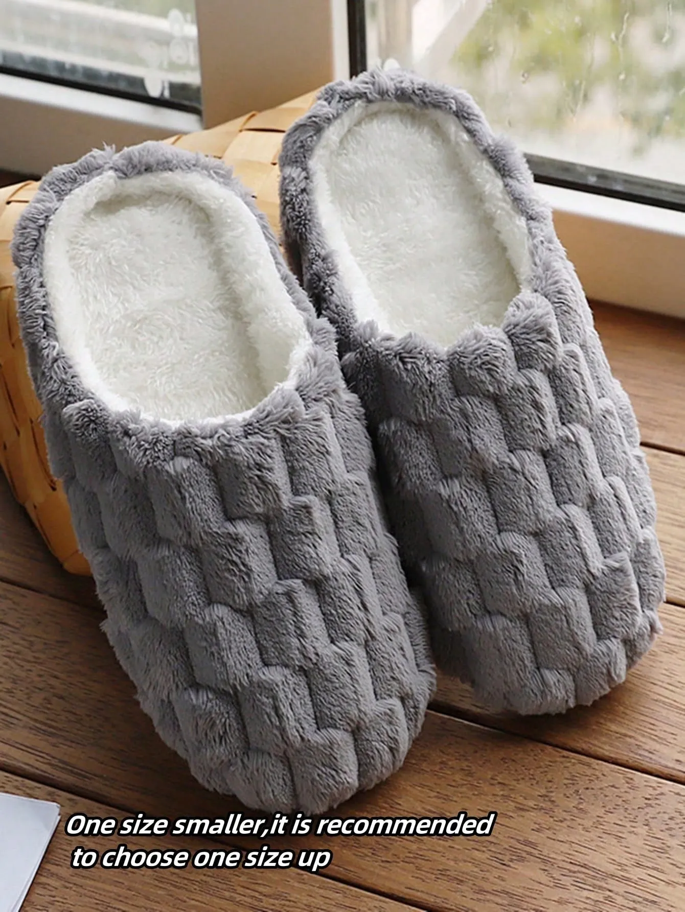 New Men's Soft-sole Indoor Home Slippers, One Pair, Designed For Wooden Floor, Silent, Warm, Lightweight, Japanese-style