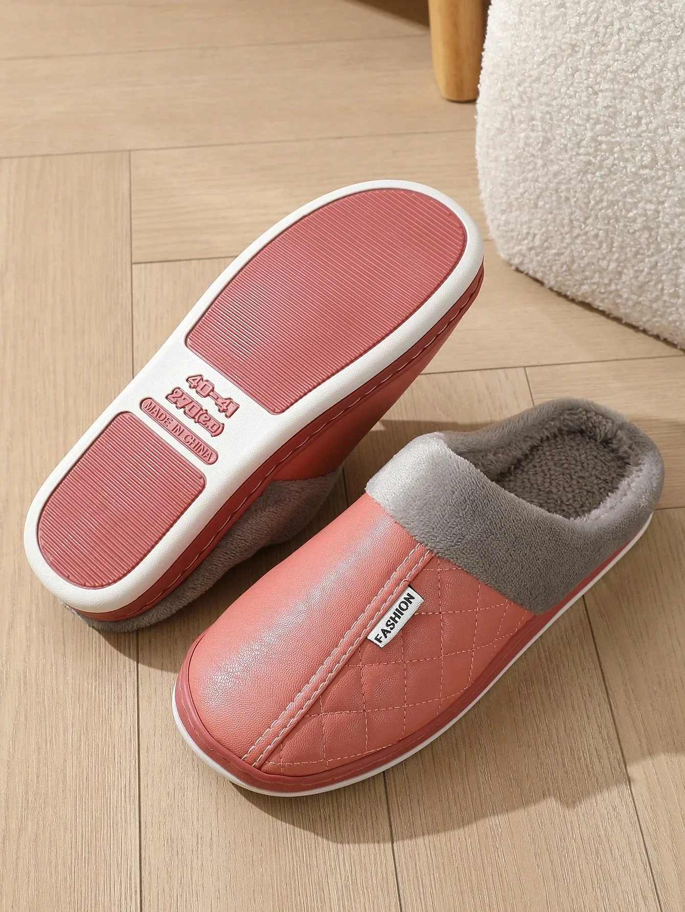 New PU Leather Waterproof Cotton Slippers For Women, Couples Autumn & Winter Indoor Soft Thickened Warm Slippers For Men Wholesale