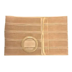 Nu-Hope Support Belt, Original Flat Panel, Large Oval Stoma, 9" Wide, Right, 1" From Bottom, Contoured, 2XL (47" to 52" Waist), Beige