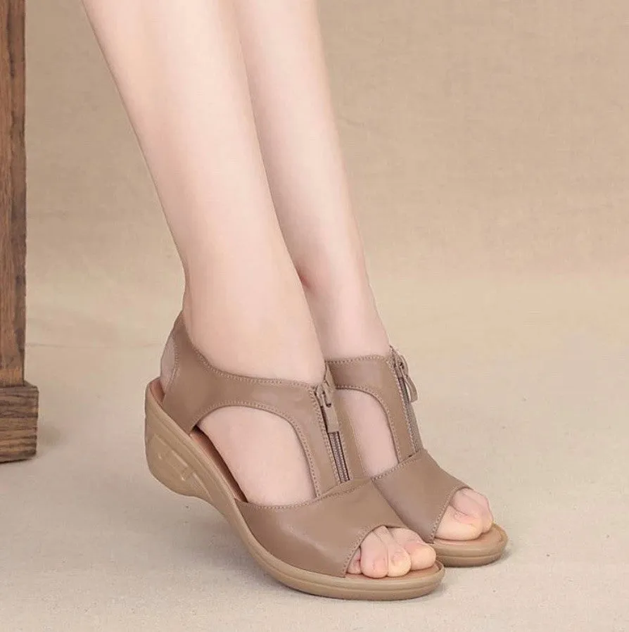 OCW New Summer High Heels Sandals For Women Open Toe Cut-Out Design