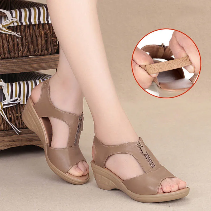 OCW New Summer High Heels Sandals For Women Open Toe Cut-Out Design