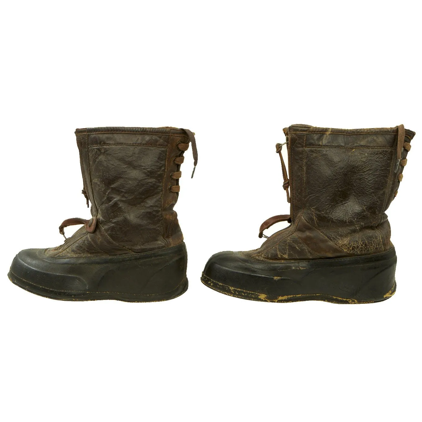 Original U.S. WWII Navy Pilot Winter Flying Boots M380B by United States Rubber Co - Size Small