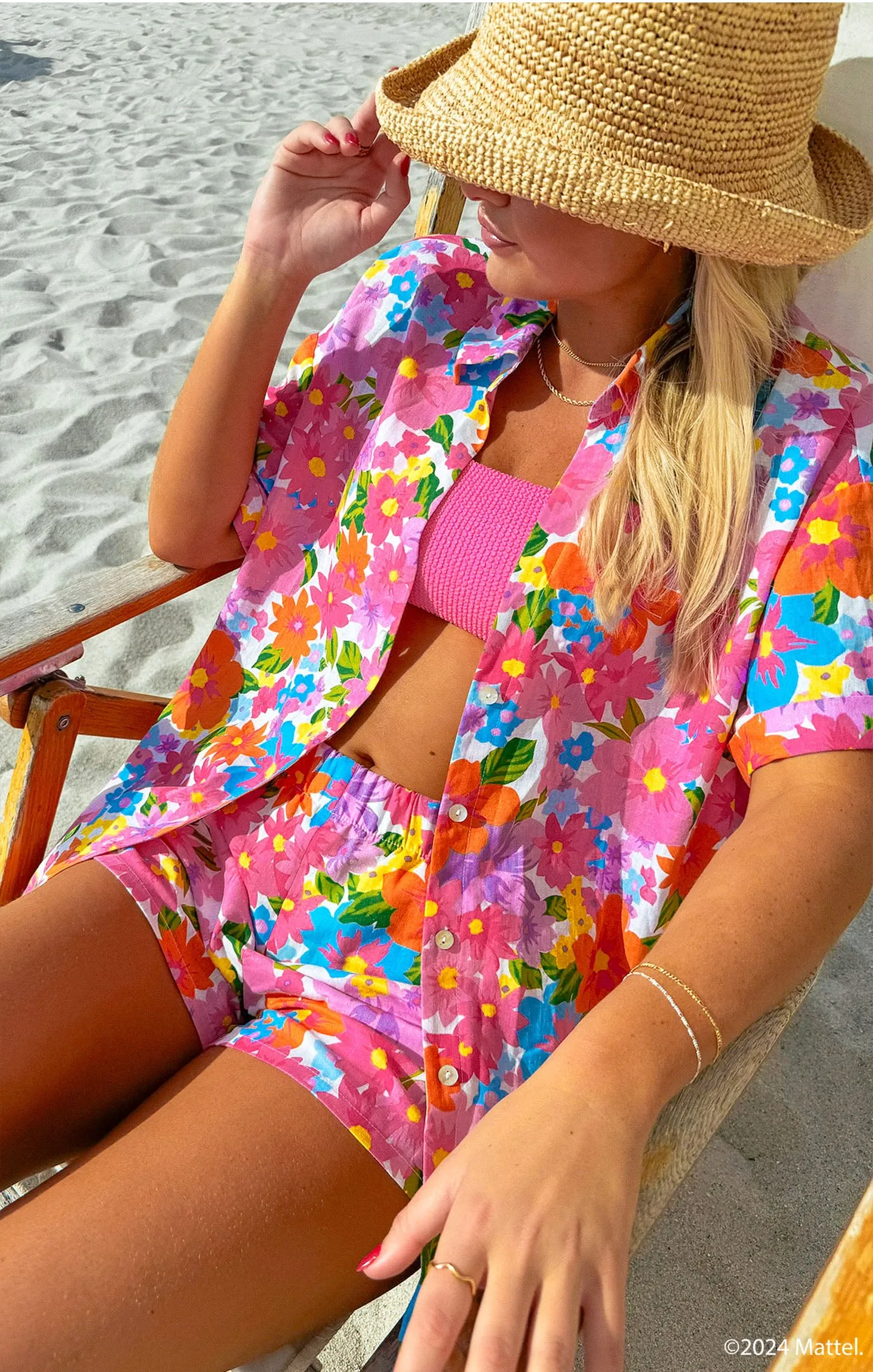 Parker Button Down ~ Barbie™ Blooms