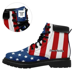 Patrioticustom Personalized Flag Booties, Custom America Flag, Patriotic Booties,1921-23020120