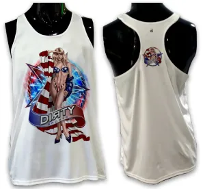 Pin Up Girl, USA Salute- Ladies Tank Top