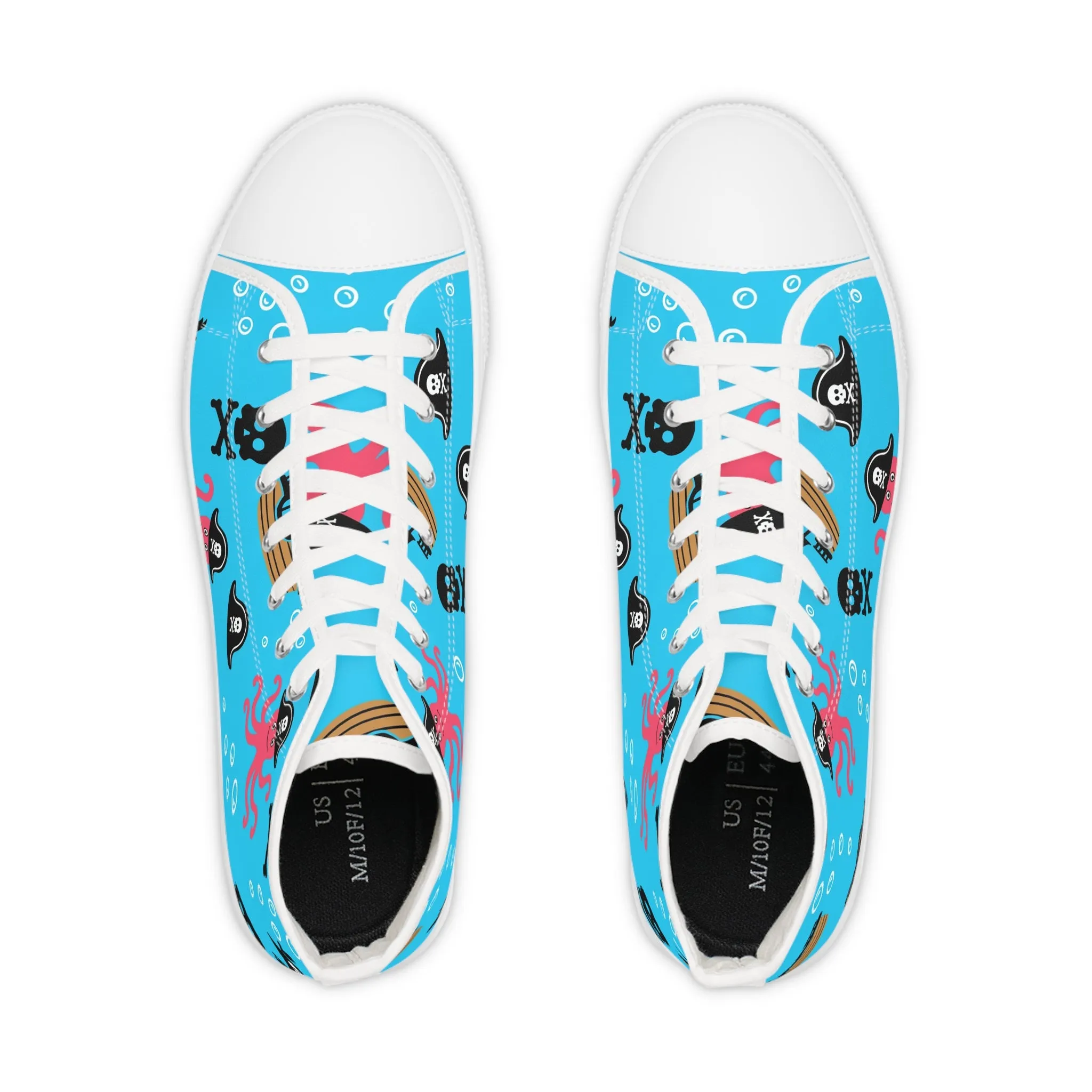 Pirate Octopus Men's High Top Sneakers