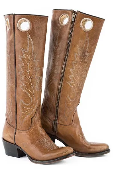 Stetson Burnished Tan Cash Round Toe Boots for Women