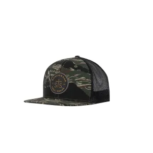 STS Ranchwear Unisex Rubber Patch Tiger Camo/Black Cotton Blend Baseball Cap Hat