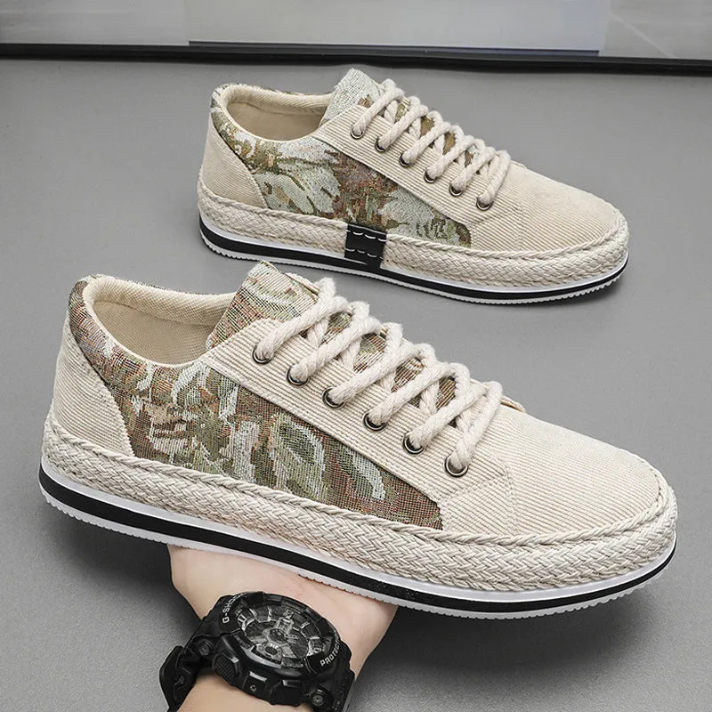 Summer Trendy Breathable Soft Sole Linen Casual Shoes for Men