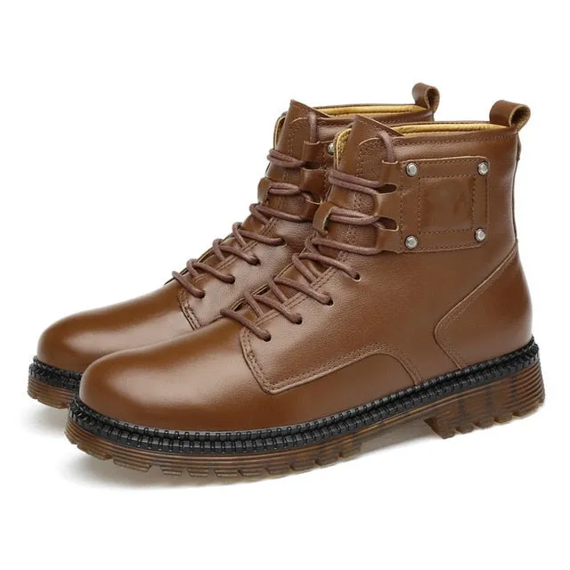 Waterproof Genuine Leather Casual Outdoor Boots